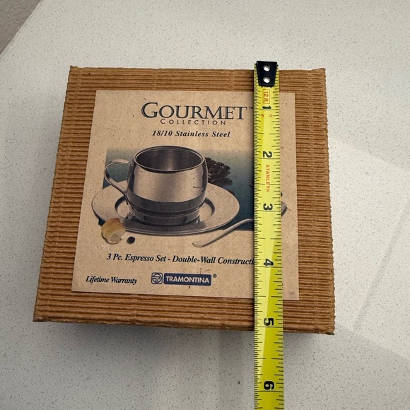 Set of 2 Vintage Stainless Steel Espresso Sets 1990s Coffee - Picture 11 of 11